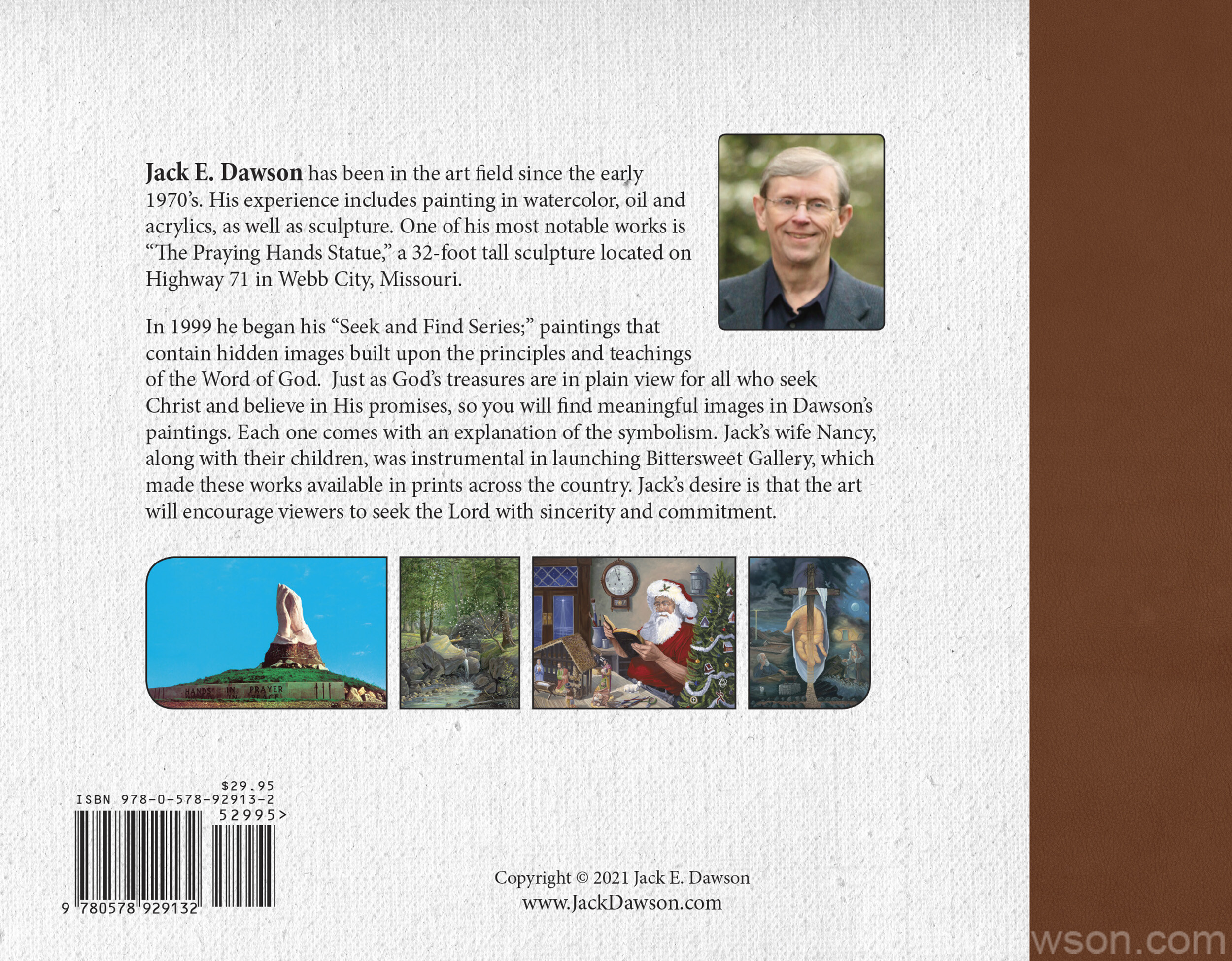 Seek & Find - A Series of Paintings by Jack E. Dawson - Book Cover - Second Edition 2021 - back