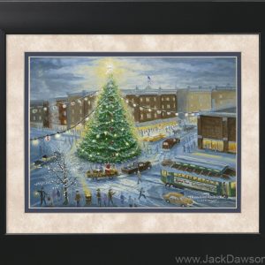 Hometown Christmas by Jack E. Dawson - 11x14 Framed
