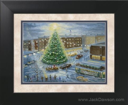 Hometown Christmas by Jack E. Dawson - 11x14 Framed
