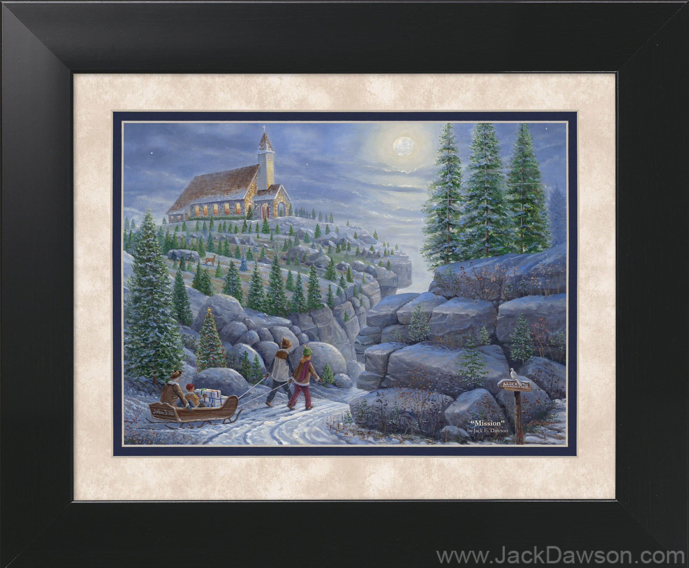 Mission by Jack E. Dawson - 11x14 Framed