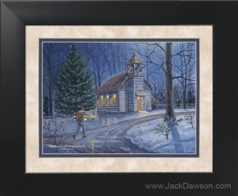 Sharing the Gift of Christmas by Jack E. Dawson - 11x14 Framed
