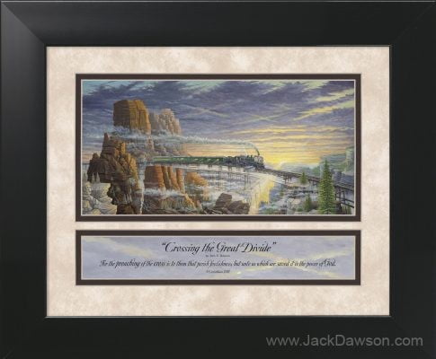 Crossing the Great Divide by Jack E. Dawson - 11x14 Framed