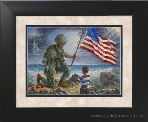 Heart of a Warrior by Jack E. Dawson - 11x14 Framed