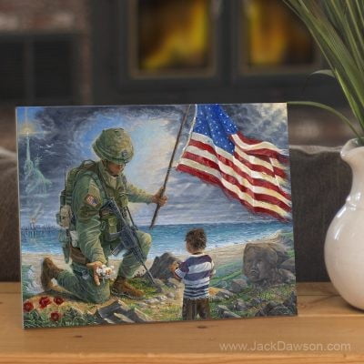 Heart of a Warrior by Jack E. Dawson - 8x10 Tile
