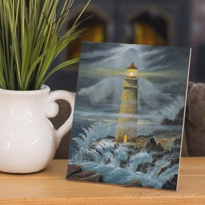 Light in the Storm by Jack E. Dawson - 8x10 Tile