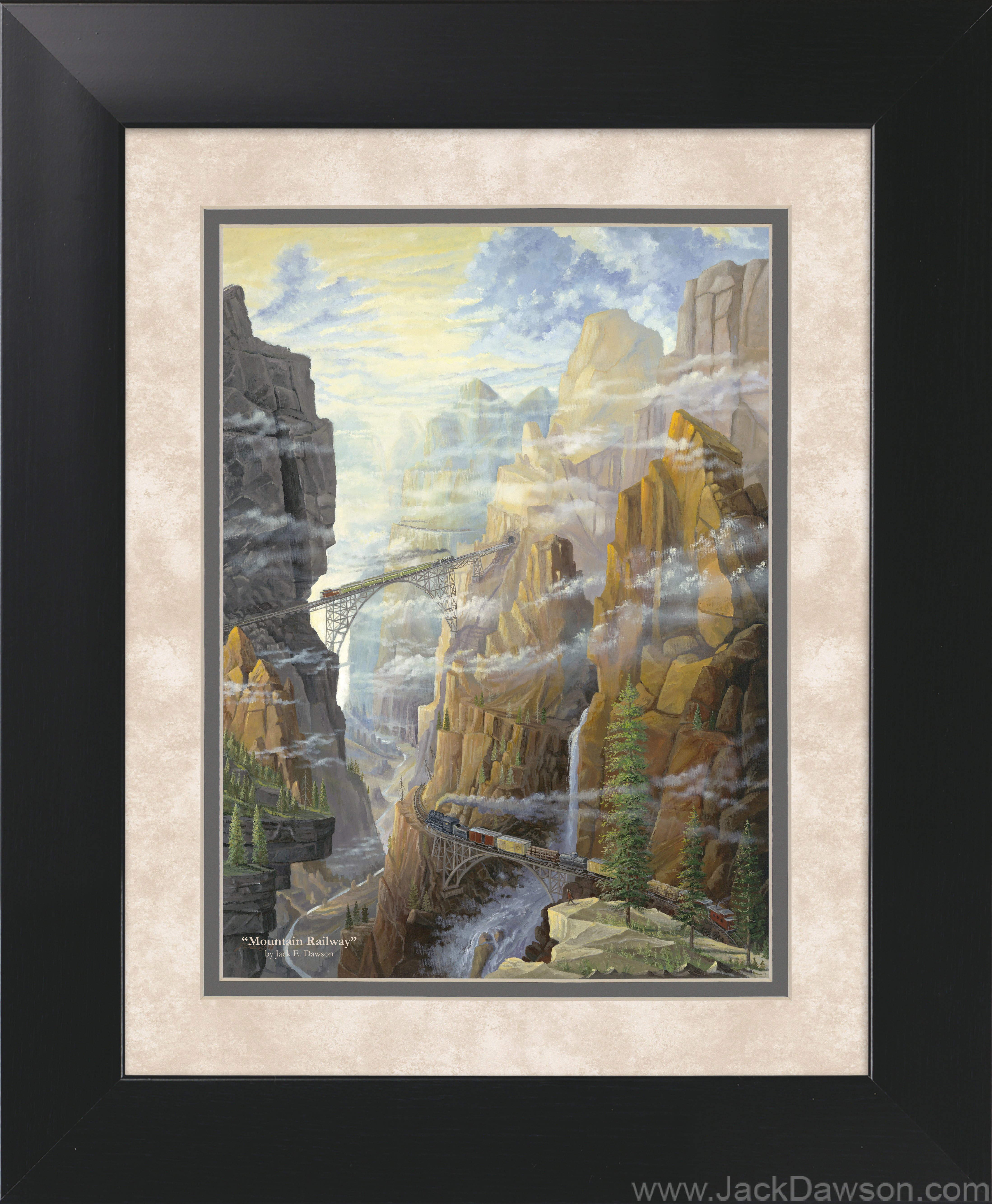 Mountain Railway by Jack E. Dawson - 11x14 Framed