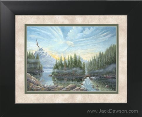 On Eagles Wings by Jack E. Dawson - 11x14 Framed