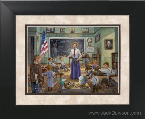School Daze by Jack E. Dawson - 11x14 Framed