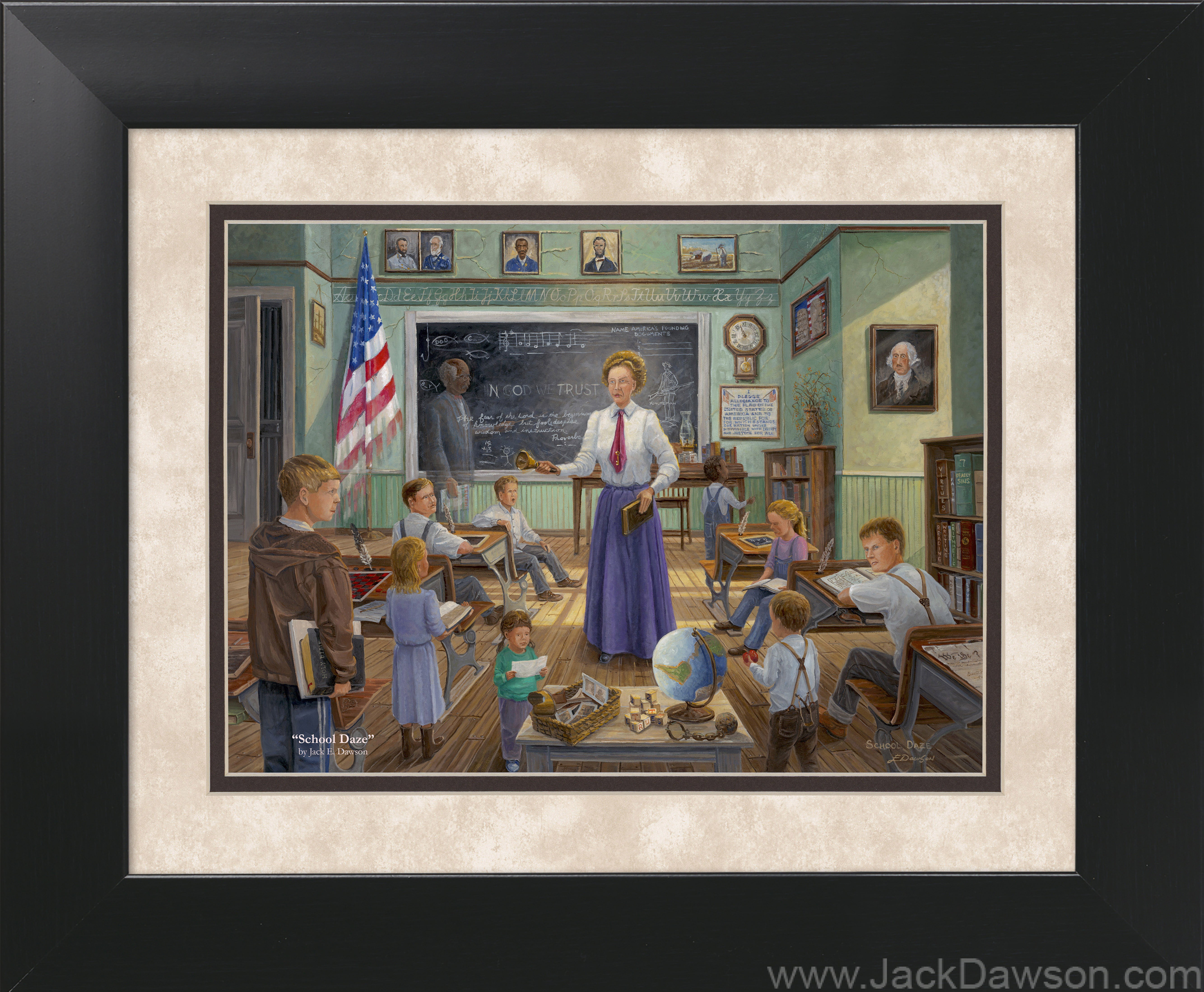 School Daze by Jack E. Dawson - 11x14 Framed