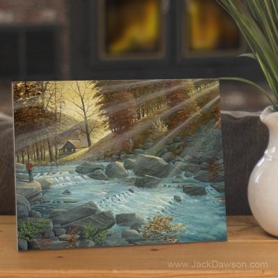 Two Fisherman by Jack E. Dawson- 8x10 Tile