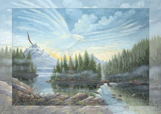 On Eagles Wings 5x7 Card Inside