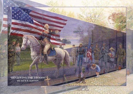 Reviewing the Troops - 5x7 Card Inside