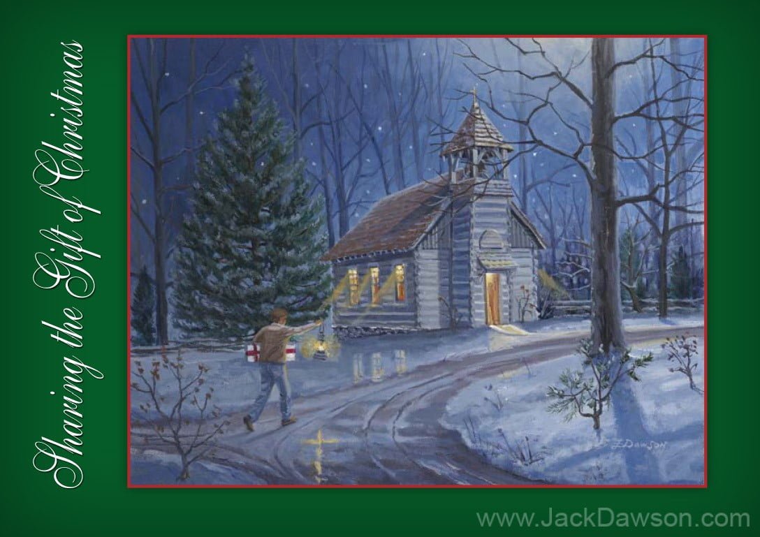 Sharing the Gift of Christmas 5x7 Card Inside