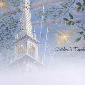 Celebrate Freedom 5x7 Card - Inside by Jack E. Dawson