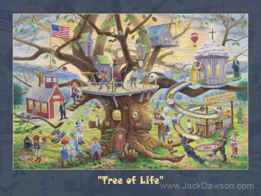 Tree of Life by Jack E. Dawson 9x12 Card with UPC - Front