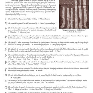 Impressions of Old Glory by Jack E. Dawson 9x12 Card - Back