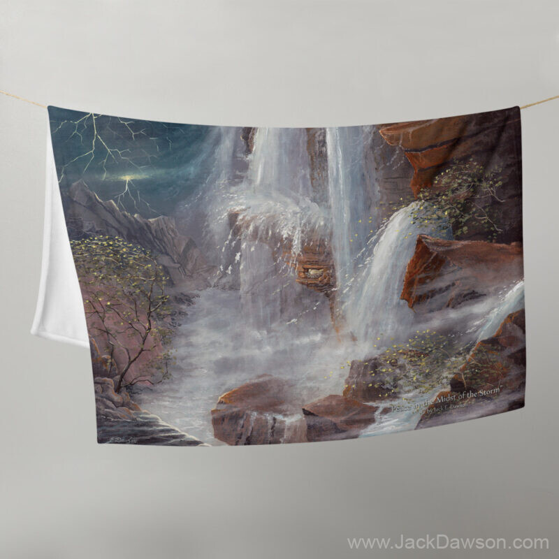 Peace in the Midst of the Storm - Throw Blanket — view 4
