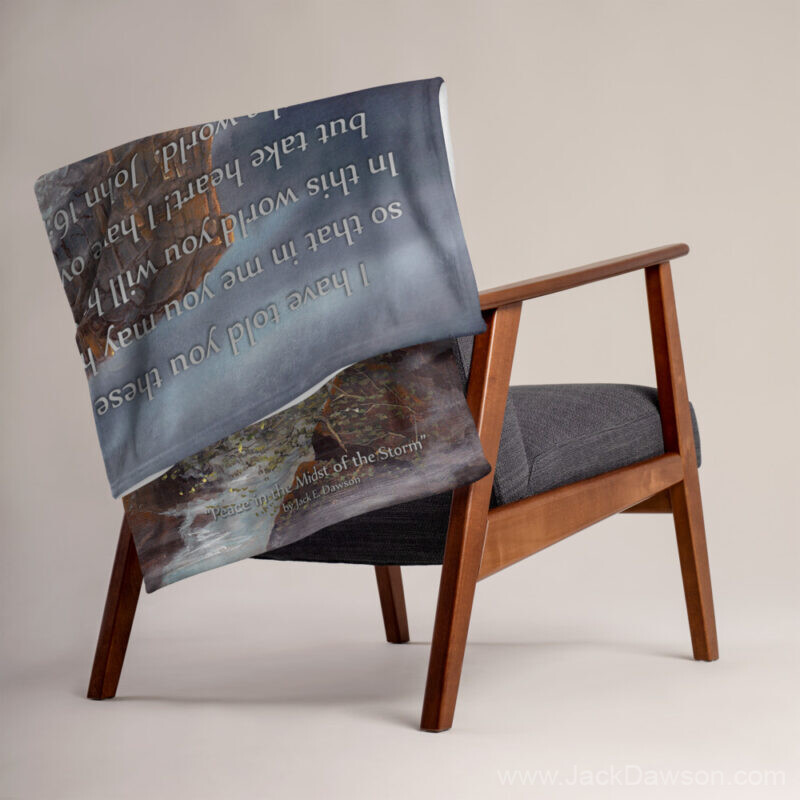 Peace in the Midst of the Storm - Throw Blanket — view 2