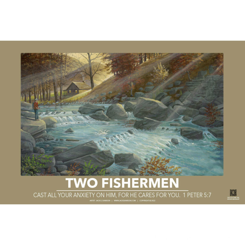 Two Fishermen - 24x36 - Poster